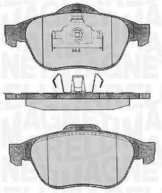 MAGNETI MARELLI stabdžių trinkelių rinkinys, diskinis stabdys 363916060571